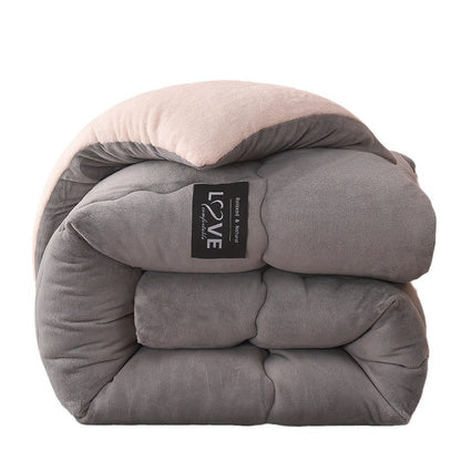 掛け布団 シープ調 肌かけ布団 防寒毛布 蓄熱 冬に暖かい ブランケット ふわもこ 無地 キルティング カラー かけ布団 掛け毛布 吸湿発熱 静電気防止 ボア布団 保温防寒 通年寝具 蓄熱わた入り なめらかな肌触り 冬のかけ布団 (ブルー, 180x220cm「重さ3kg」)